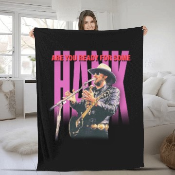 Discover Vintage Hank Williams Jr. 1997 Tour Fleece Blankets