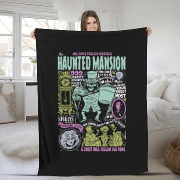 Discover Retro The Haunted Mansion Fleece Blankets