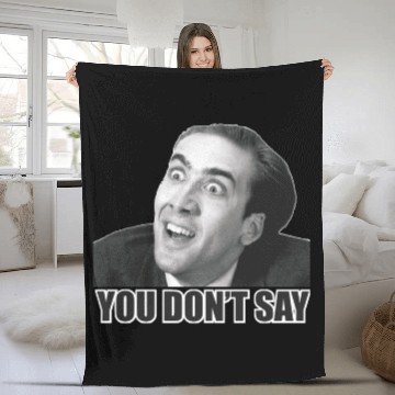 Discover Nicolas Cage Meme Fleece Blankets