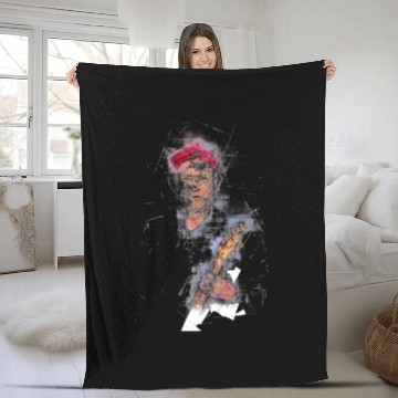 Discover Keith Richards Coloured Sketch Fleece Blankets