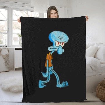 Discover Grumpy Squidward - Squidward - Fleece Blankets