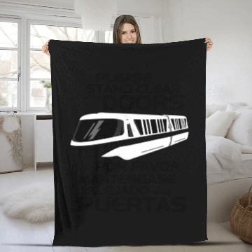 Discover Please Stand Clear - Monorail Disney - Fleece Blankets
