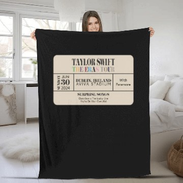 Discover dublin n3 eras tour commemorative ticket Fleece Blankets