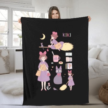 Discover Kikis Delivery Service Fleece Blankets, Studio Ghibli Fleece Blankets