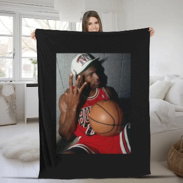 Discover Michael Jordan Three Fingers Fleece Blankets