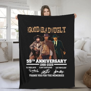 Discover The Bad Ugly Clint Eastwood Anniversary Fleece Blankets