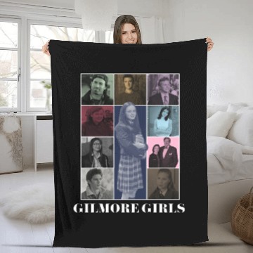 Discover Gilmore Girls Eras Tour White Print Fleece Blankets