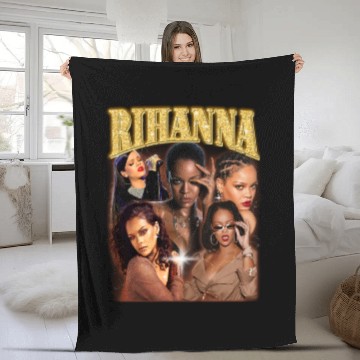 Discover Rihanna Fleece Blankets | Rihanna Graphic Fleece Blankets