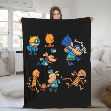 Discover Dog Man Fleece Blankets