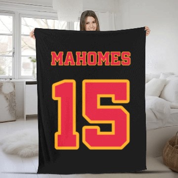Discover Patrick Mahomes Kansas City Chiefs Official Classic Fleece Blankets