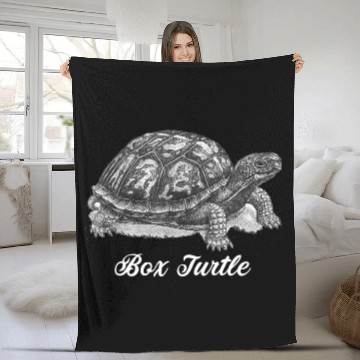 Discover Box Turtle Fleece Blankets Fleece Blankets - Gift For Turtle Lovers