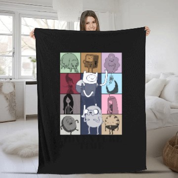 Discover Adventure Time Eras Tour Poster (Black Print) 3074 Fleece Blankets