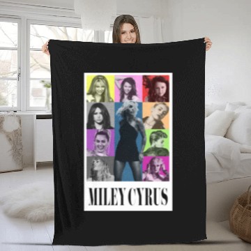 Discover Miley Cyrus Eras Tour Fleece Blankets Flowers Hawaiians