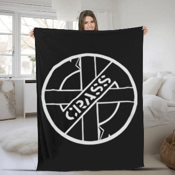 Discover CRASS LOGO Anarchy Gothic Hard Rock Fleece Blankets