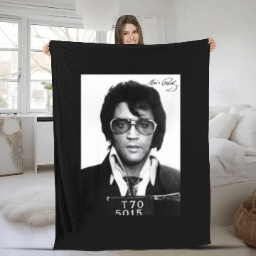 Discover Elvis Presley Mugshot Fleece Blankets