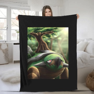 Discover Torterra Portrait Fleece Blankets