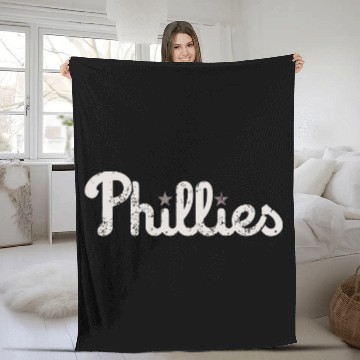 Discover Philly Sports Distressed Bella Canvas Baseball Jerseys Fleece Blankets