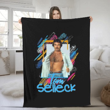 Discover Tom Selleck Sexy 80s - Tom Selleck - Fleece Blankets