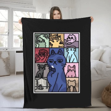 Discover Cat Eras Tour Poster Fleece Blankets