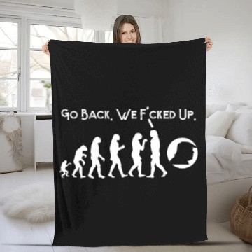 Discover Funny Anti Trump Fleece Blankets - Go Back! Trump Evolution Fleece Blankets