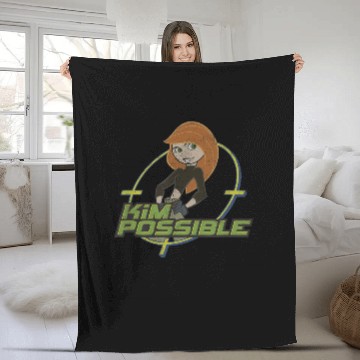 Discover Disney Kim Possible Portrait Logo Zip Fleece Blankets