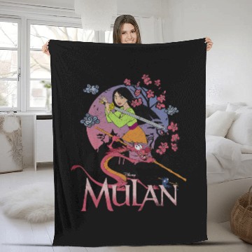 Discover Disney Mulan Warrior Stance Sunset Fleece Blankets