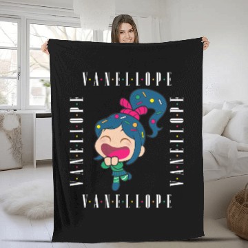 Discover Disney Wreck-It Ralph Chibi Vanellope Excited Portrait Zip Fleece Blankets