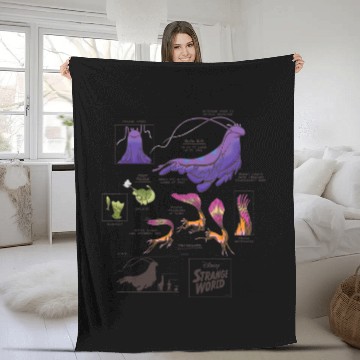 Discover Disney Strange World Strange Creatures Baseball Tees Fleece Blankets