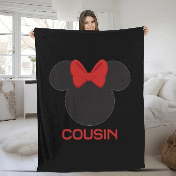 Discover Disney Minnie Mouse Red Bow Icon Cousin Family Baseball Jerseys Fleece Blankets