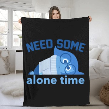 Discover Disney Pixars Inside Out Need Some Alone Time Sadness Logo Fleece Blankets