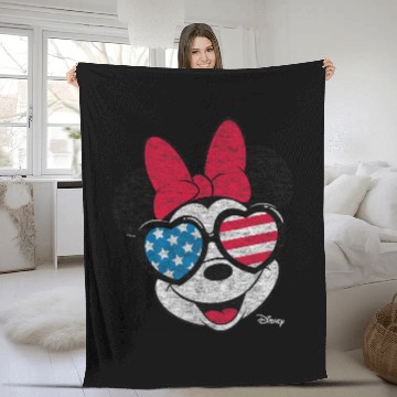 Discover Disney - Minnie Flag Glasses Baseball Tees Fleece Blankets