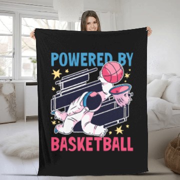 Discover Basketball Gift Astronauts Powered by Basketball with a Astronaut Fleece Blankets