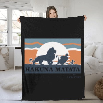 Discover Disneyss Lion King Retro Hakuna Matata Trio Silhouette Fleece Blankets