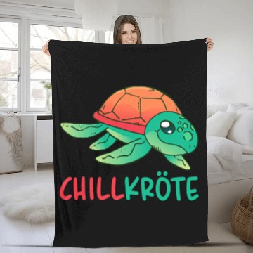 Discover KV9 Turtle Chill toad funny turtle motif for real chillers 43 Fleece Blankets