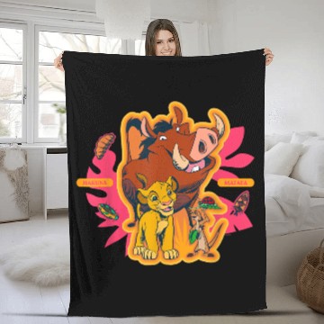 Discover Disneyss The Lion King Simba Timon Pumbaa Hakuna Matata Fleece Blankets