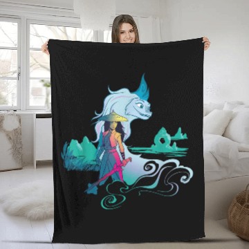 Discover Disneyss Raya And The Last Dragon Watercolor Fleece Blankets