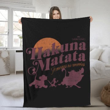 Discover Disneyss The Lion King Hakuna Matata Sunset Silhouette Fleece Blankets