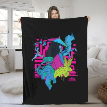 Discover Disneyss Raya And The Last Dragon Character Collage Zip Fleece Blankets