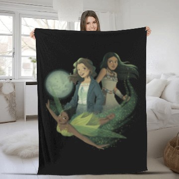 Discover Disneyss Peter Pan Wendy Tiger Lily Tinker Bell Portrait Fleece Blankets