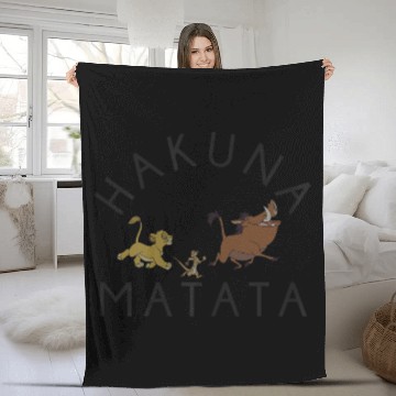 Discover Disneyss Lion King Hakuna Matata Happy Group shots Portrait Fleece Blankets