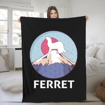 Discover Ferret Gift Mom Dad Mustela Nigripes 27 Fleece Blankets