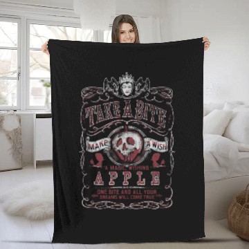 Discover Disney Snow White Evil Queen Take A Bite Make A Wish Fleece Blankets