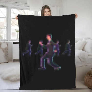 Discover How Did I Get Here? David Byrne Pixel Design - Talking Heads - Fleece Blankets