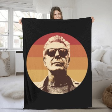 Discover Retro Anthony Bourdain Chef - Anthony Bourdain - Fleece Blankets