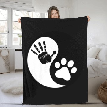 Discover Yin Yang -Dog and Human Fleece Blankets