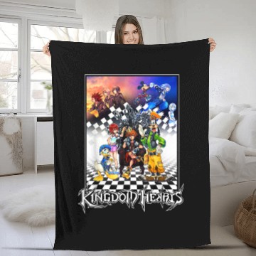 Discover Disneyss Kingdom Hearts Throne Fleece Blankets
