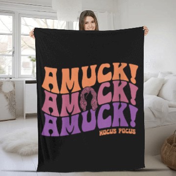 Discover Disneyss Hocus Pocus Amuck Amuck Amuck Text Fleece Blankets
