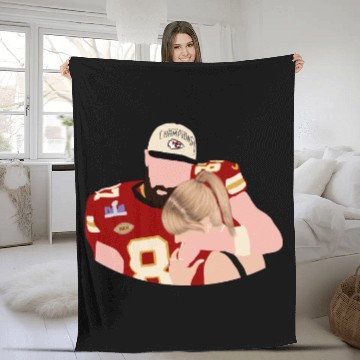 Discover Travis Kelce Taylorr Swift Chiefs Zip Fleece Blankets