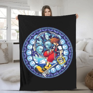 Discover Disney Kingdom Hearts Sora Stained Glass Fleece Blankets