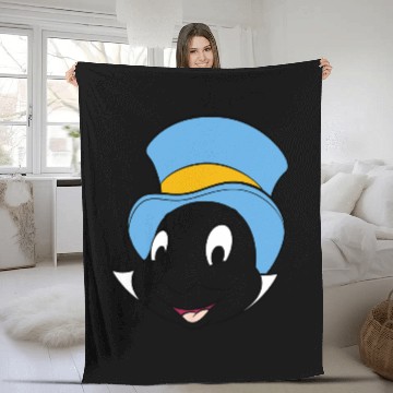 Discover Disney Pinocchio Jiminy Cricket Big Face Zip Fleece Blankets